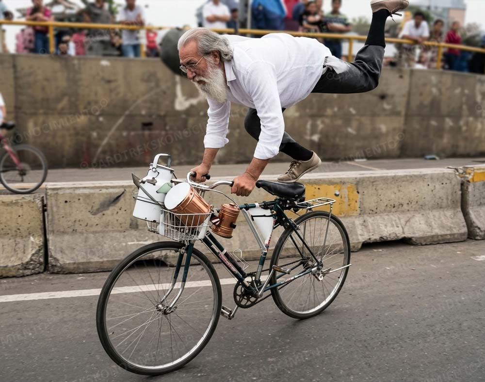 CÉSAR CON LICENCIA PARA PEDALEAR