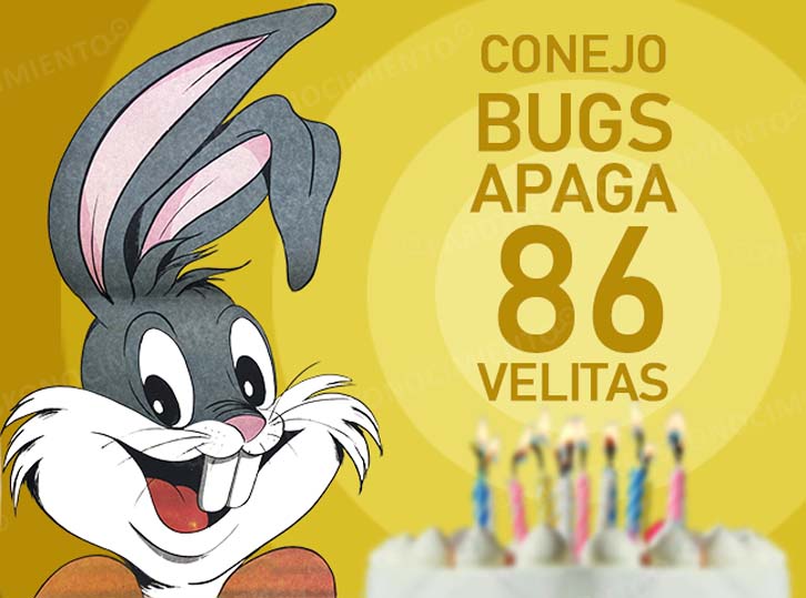 CONEJO BUGS BUNNY APAGA 86 VELITAS