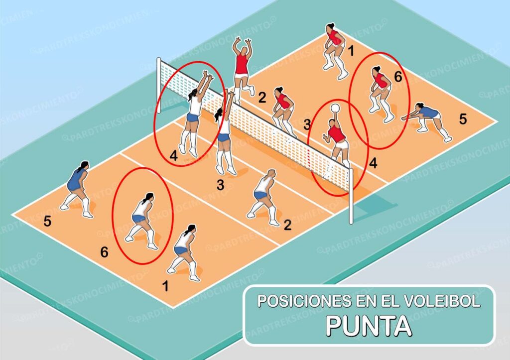 POSICIONES DE LOS JUGADORES Y ROTACIONES DEL VOLEIBOL